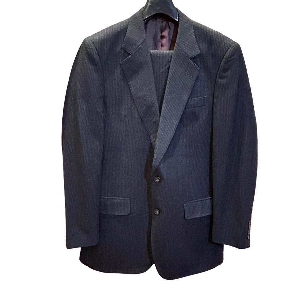 Gieves & Hawkes Luxury Custom Navy Wool/Cashmere Suit Jacket 48R & Pants 33/32